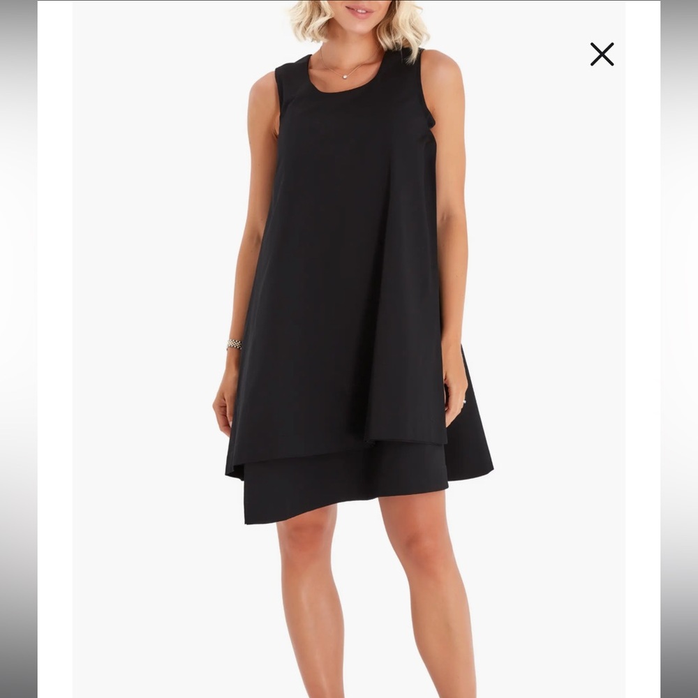 Accouchee Sleeveless Cotton Maternity/Nursing Swing Dress